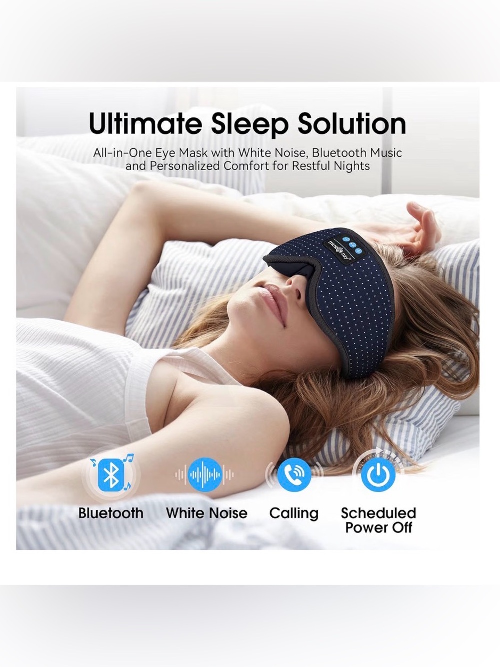 Musicozy White Noise Sleep Eye Mask - NWT